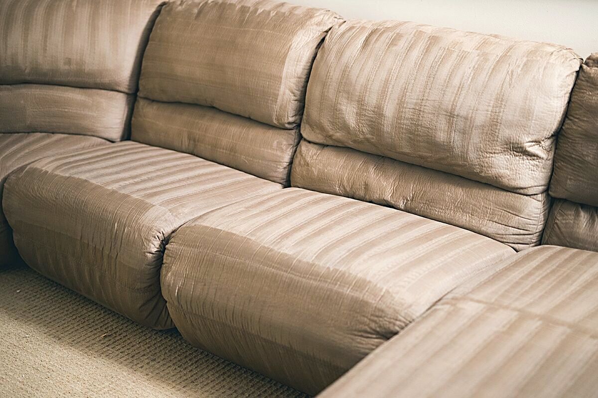 The same sectional after cleaning
